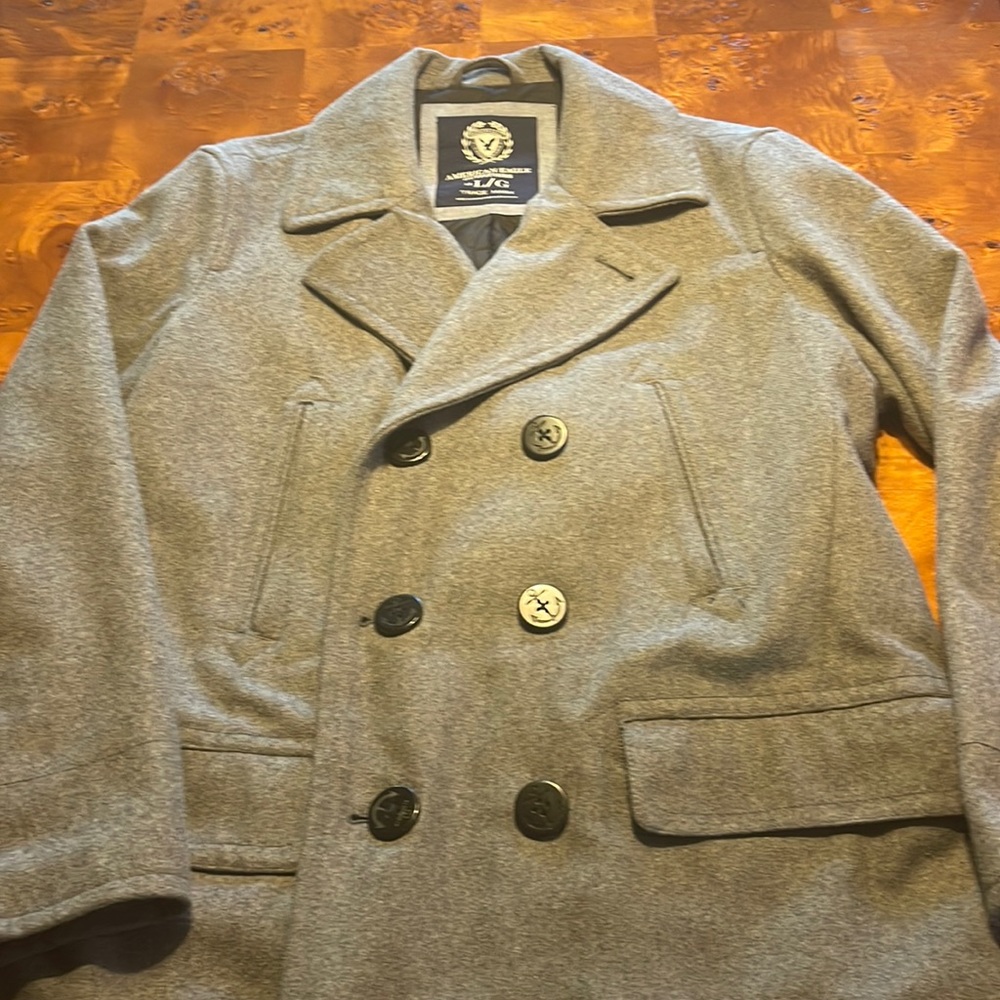 American Eagle Outfitters Gray Pea Coat